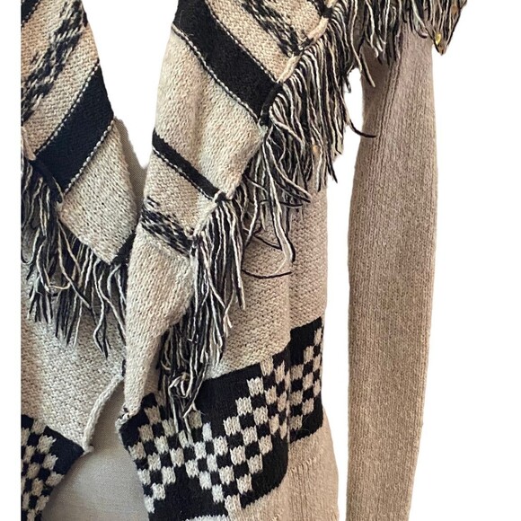 Abercrombie Kids Cardigan Sweater Girl's Open Front Fringed - Size 11/12 - Picture 6 of 12